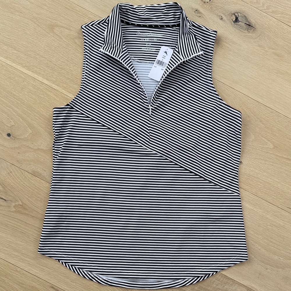 NWT Tommy Bahama Sleeveless Striped Polo Tank Top